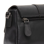 Black Leather Shoulder Bag Clifden, detail view 5