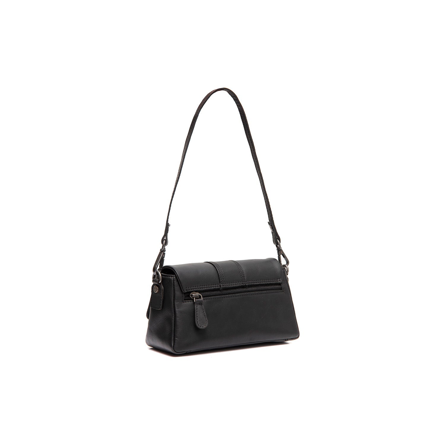 Black Leather Shoulder Bag Clifden, detail view 6
