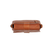Cognac Leather Shoulder Bag Clifden, detail view 1