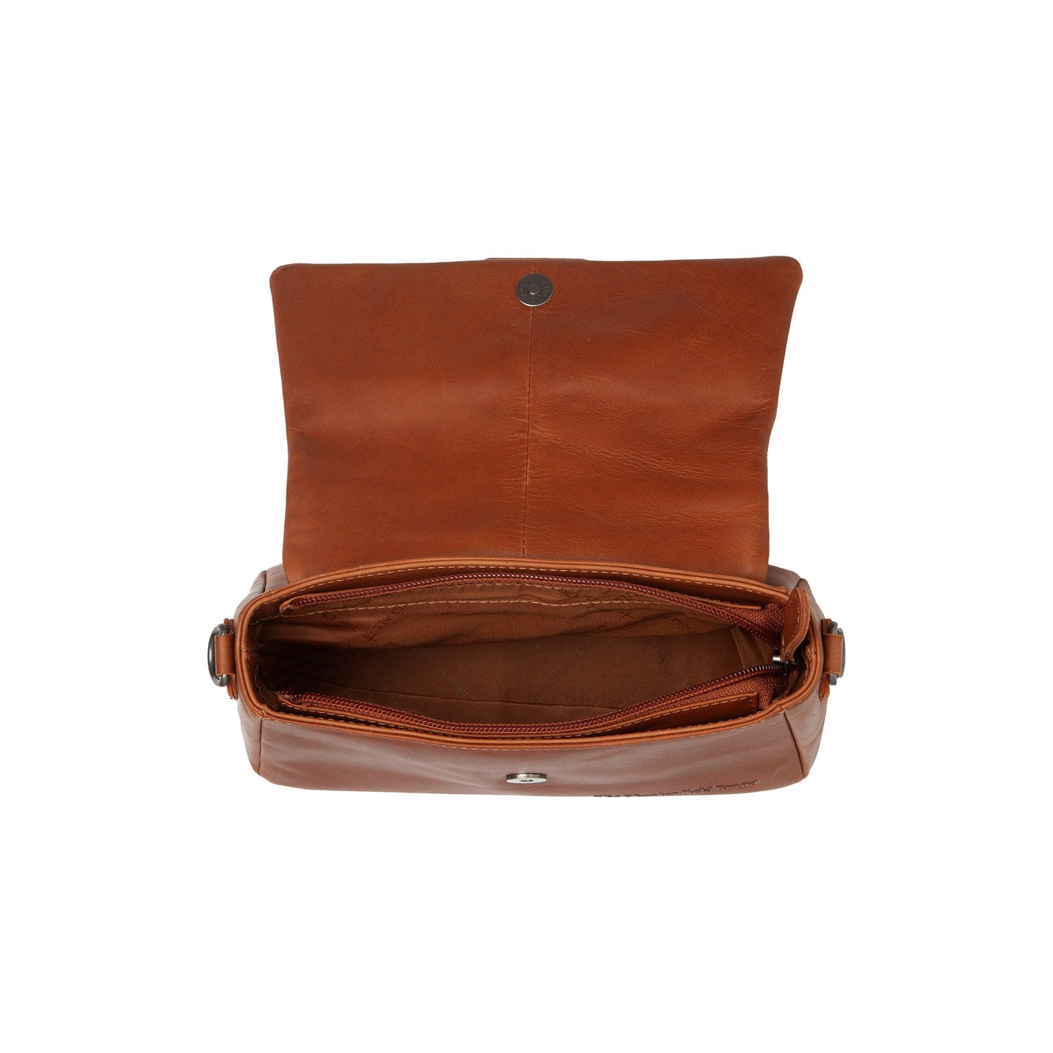 Cognac Leather Shoulder Bag Clifden, detail view 3