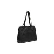 Black Leather Shoulder Bag Elvar, detail view 4