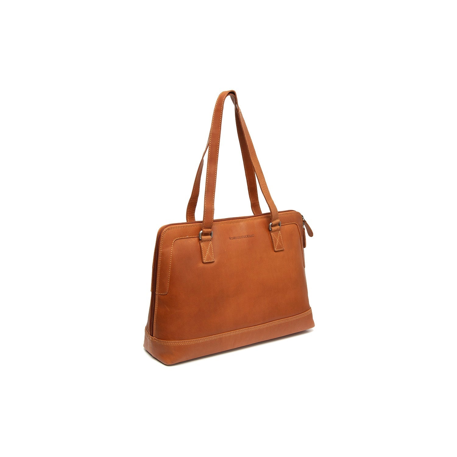 Cognac Leather Shoulder Bag Elvar, front view