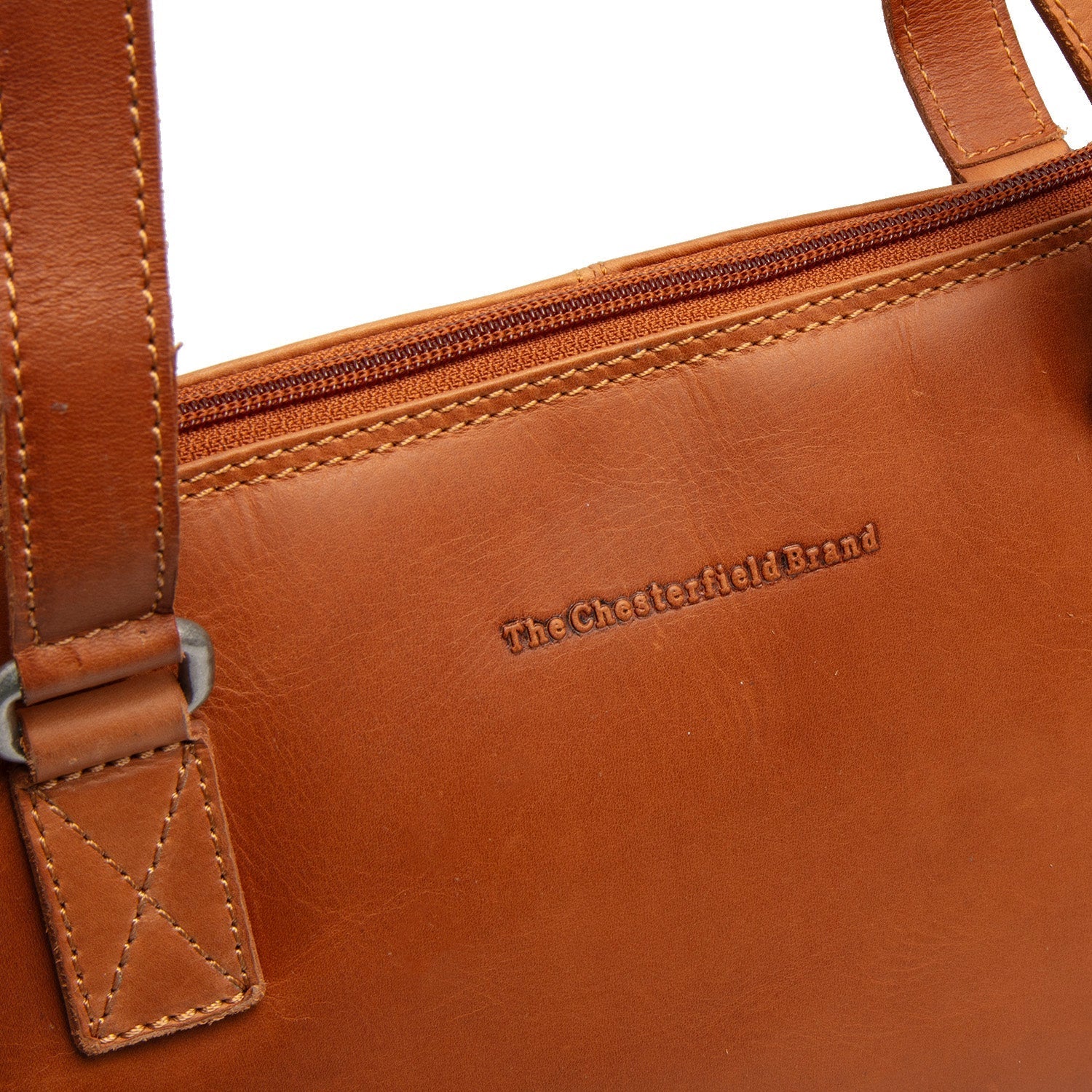 Cognac Leather Shoulder Bag Elvar, product view 2