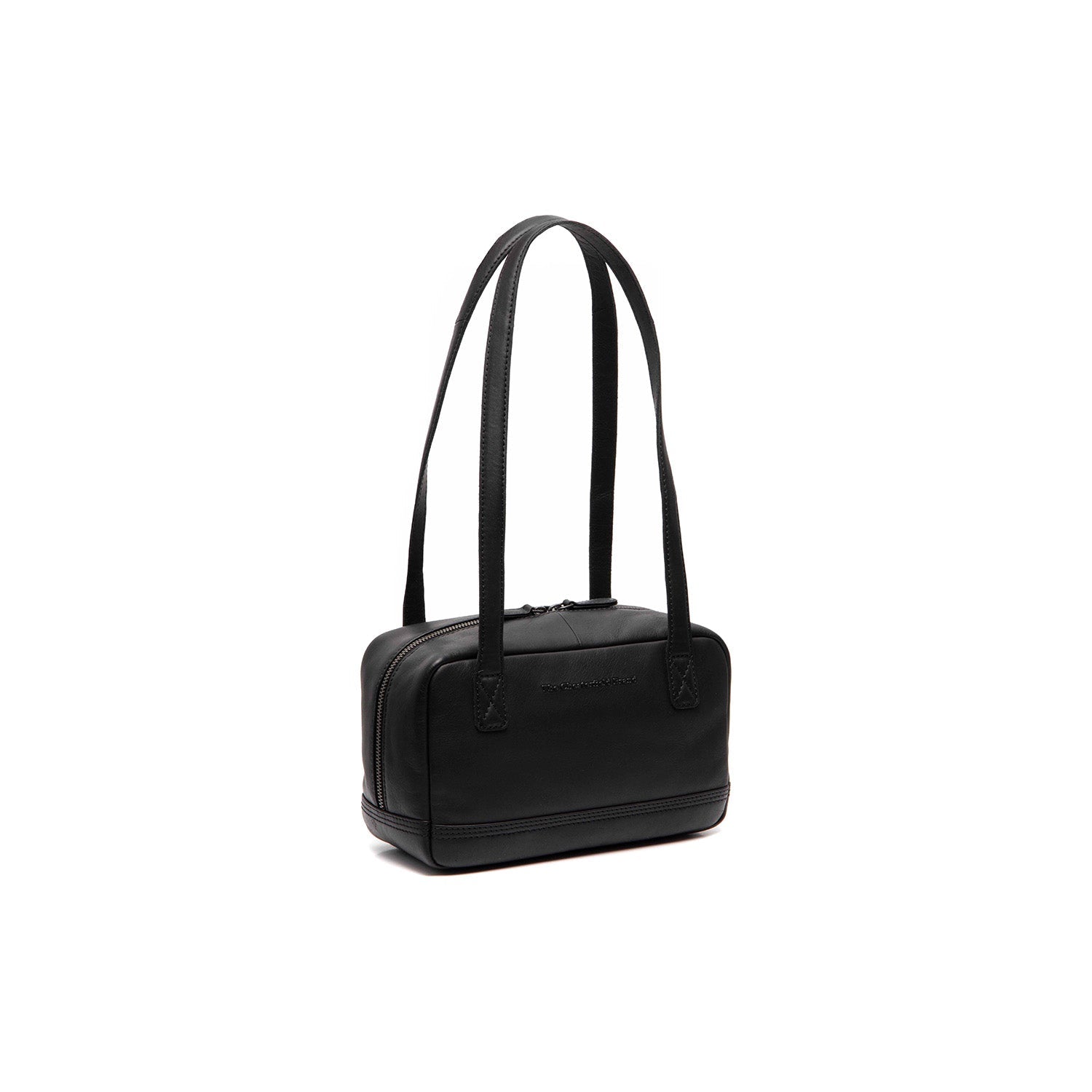 Black Leather Shoulder Bag Fenno, front view