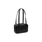 Black Leather Shoulder Bag Fenno, front view