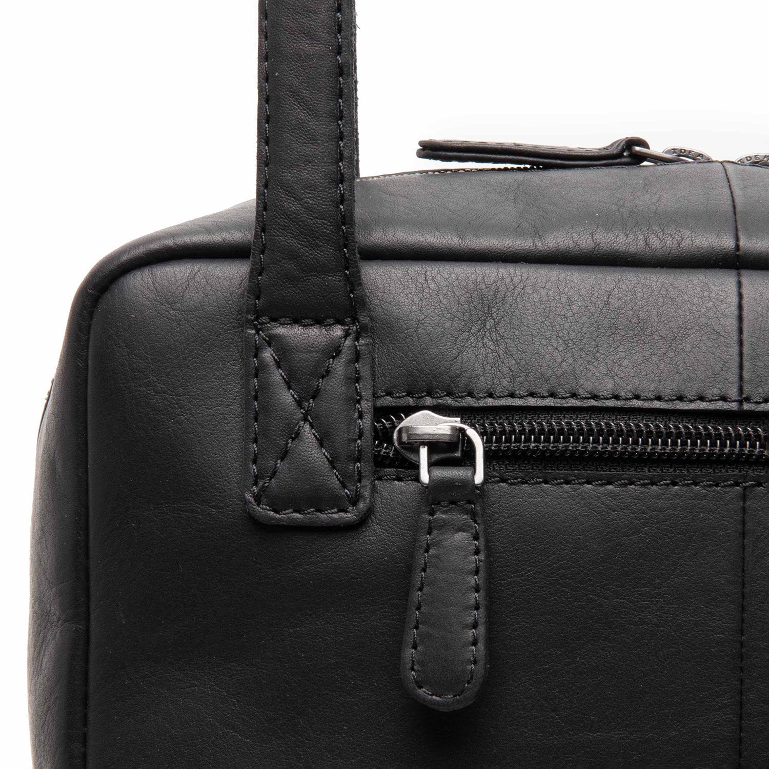 Black Leather Shoulder Bag Fenno, product view 3