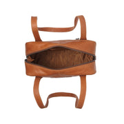 Cognac Leather Shoulder Bag Fenno, detail view 3