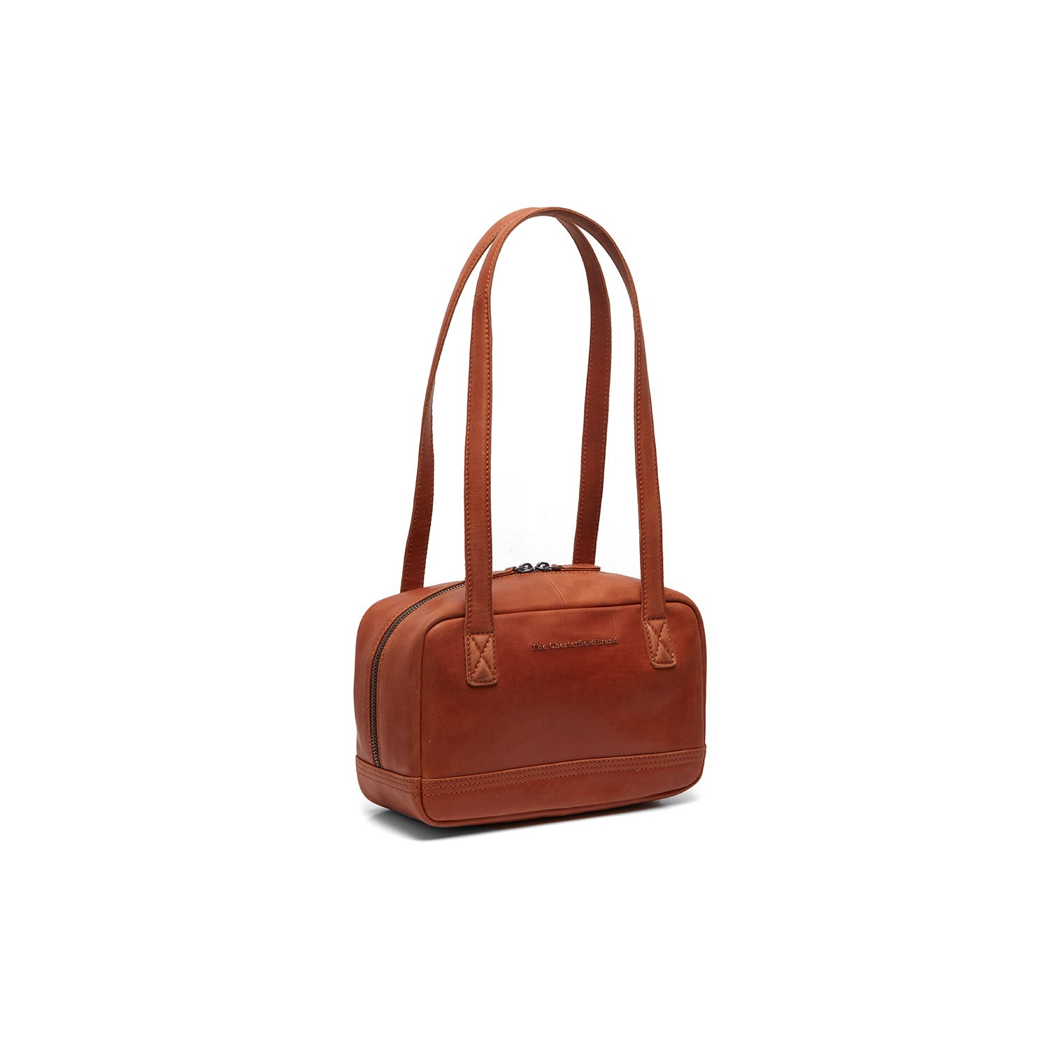 Cognac Leather Shoulder Bag Fenno, front view