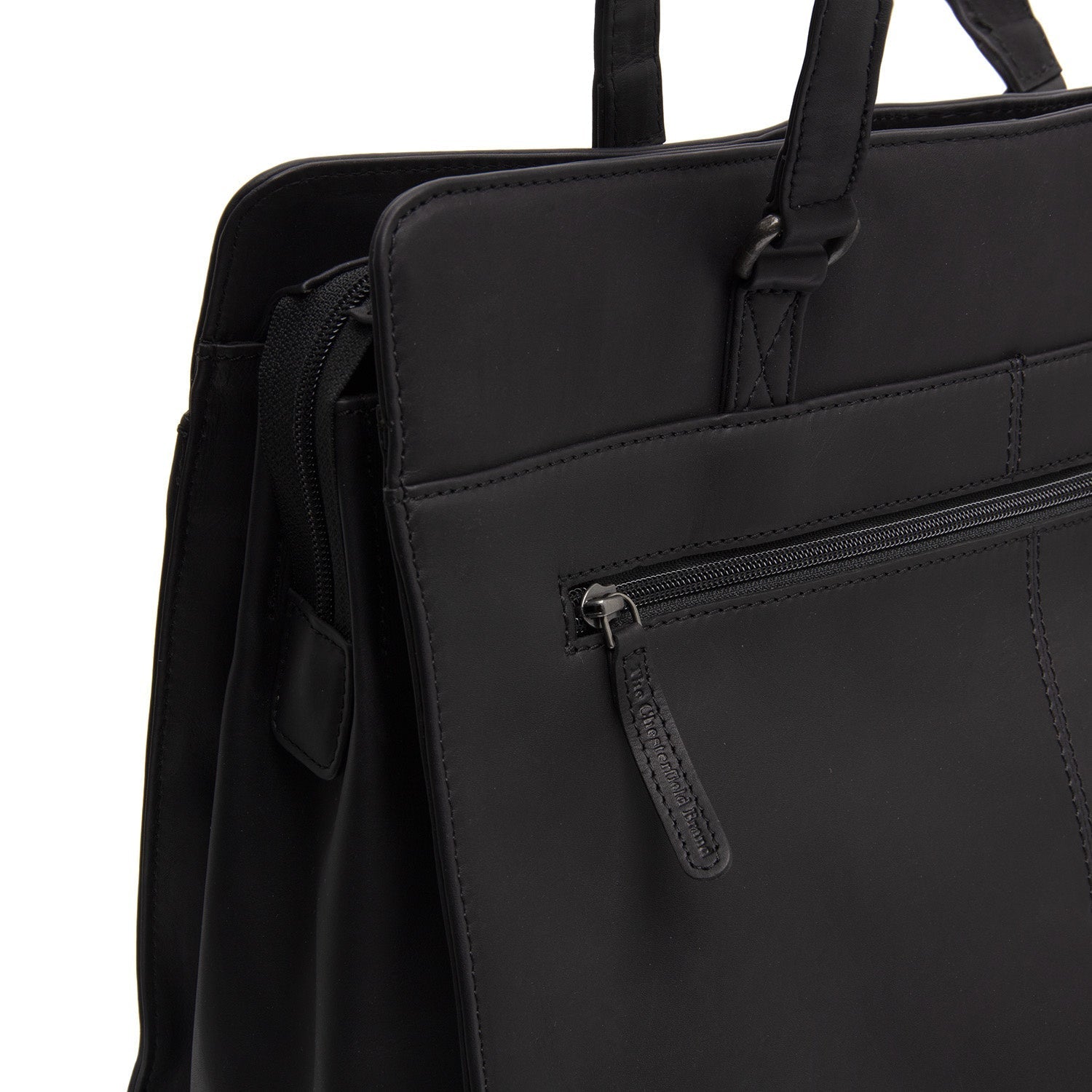 Black Leather Shoulder Bag Fidenza, detail view 4
