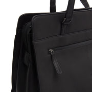 Black Leather Shoulder Bag Fidenza, detail view 4