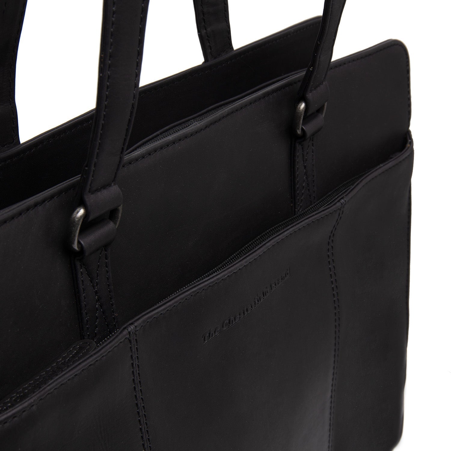 Black Leather Shoulder Bag Fidenza, product view 3
