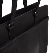 Black Leather Shoulder Bag Fidenza, product view 3