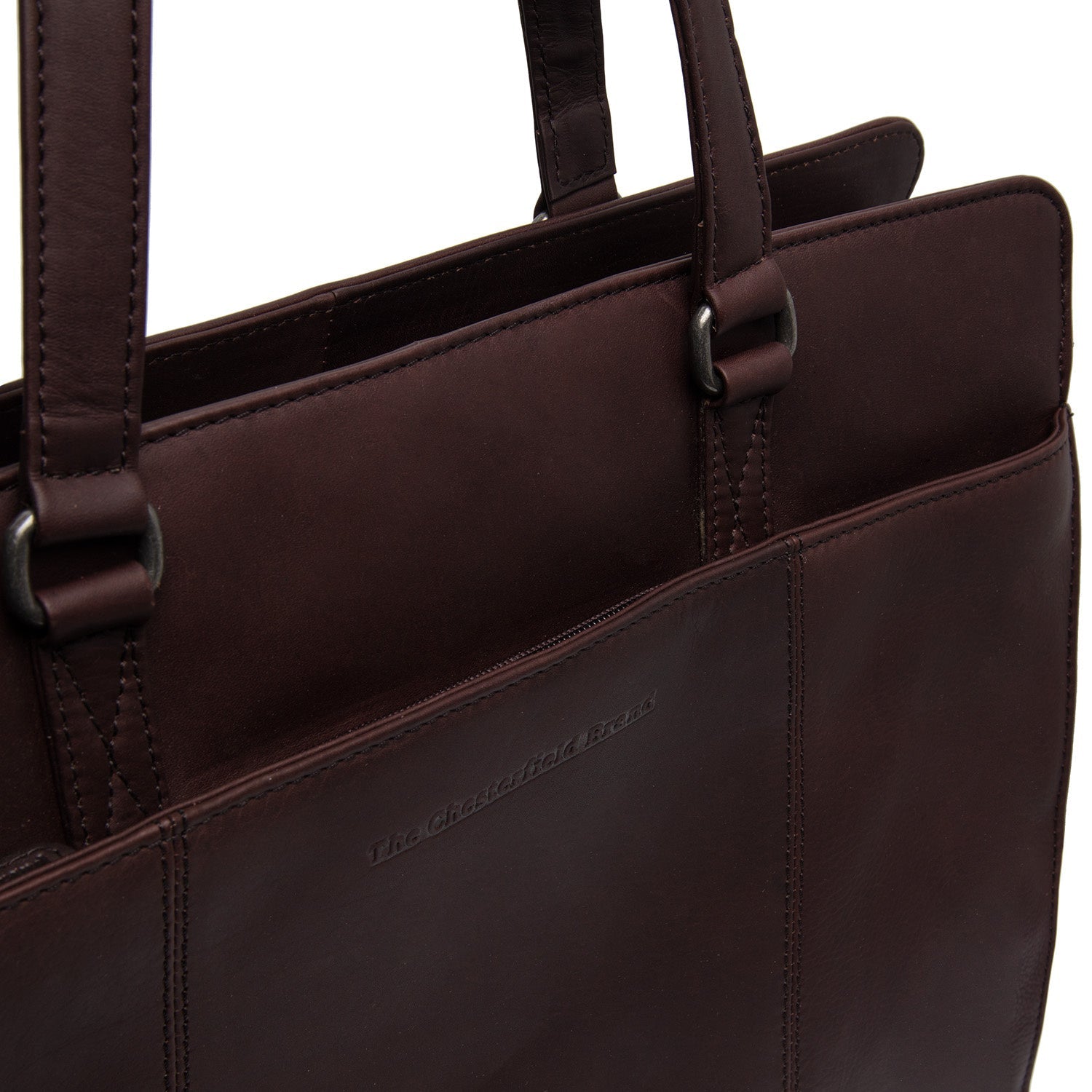 Brown Leather Shoulder Bag Fidenza, detail view 1