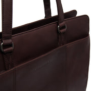 Brown Leather Shoulder Bag Fidenza, detail view 1