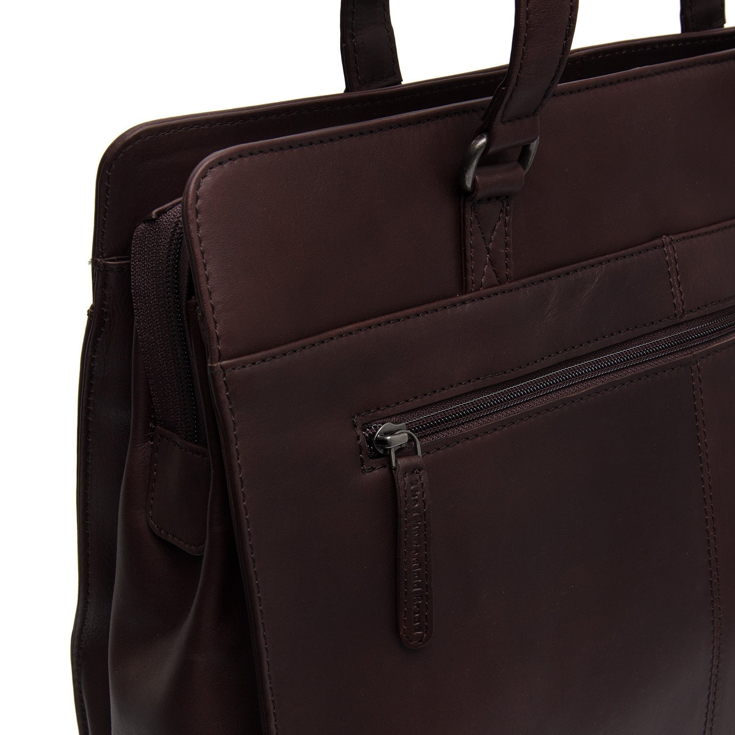 Brown Leather Shoulder Bag Fidenza, detail view 5