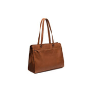 Cognac Leather Shoulder Bag Fidenza, front view