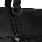 Black Leather Shoulder Bag Flint, product view 3