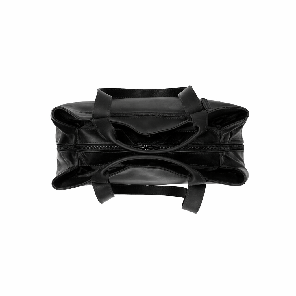 Black Leather Shoulder Bag Gail, detail view 4