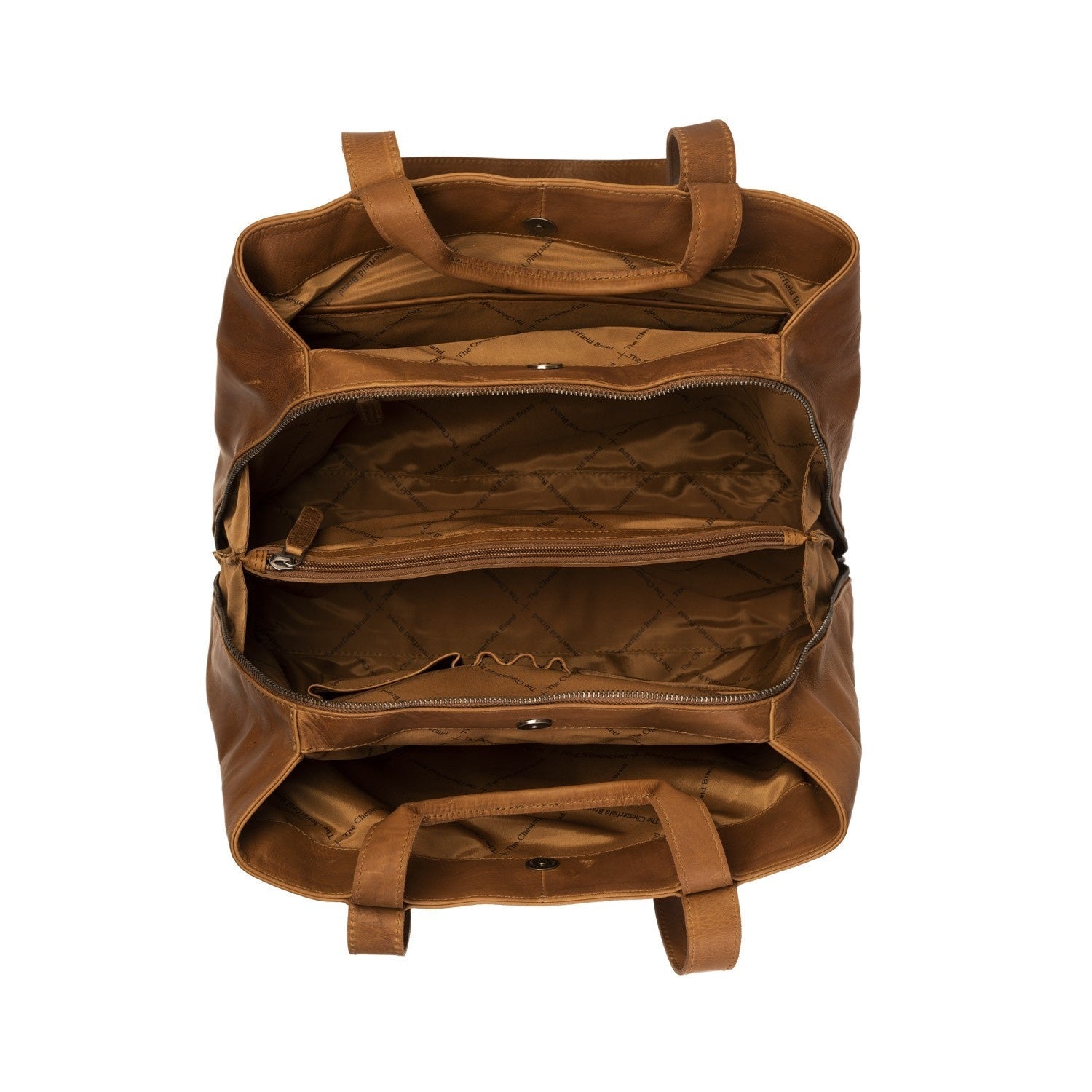 Cognac Leather Shoulder Bag Gail, detail view 1