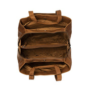 Cognac Leather Shoulder Bag Gail, detail view 1