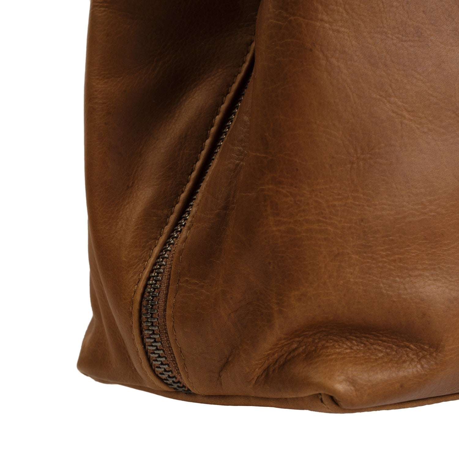 Cognac Leather Shoulder Bag Gail, detail view 3