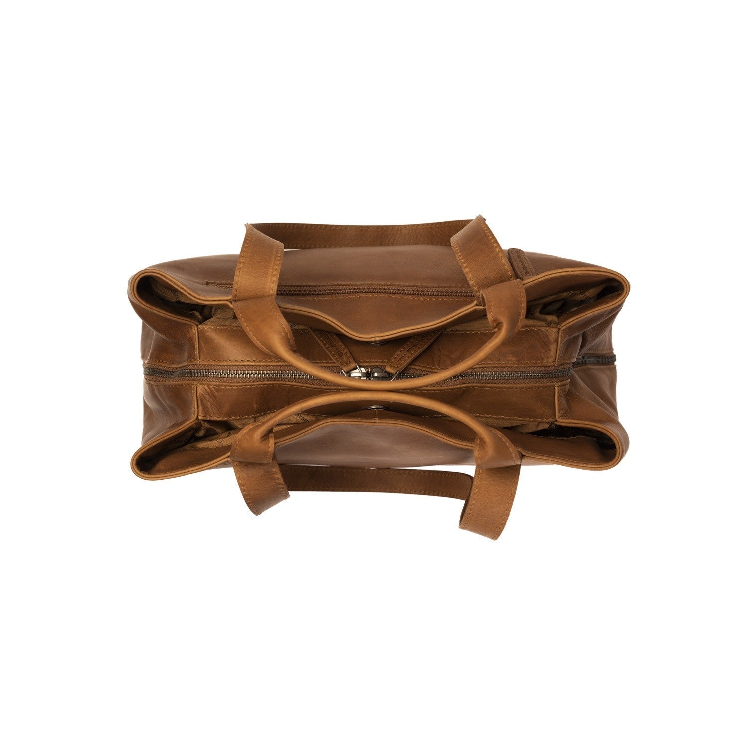 Cognac Leather Shoulder Bag Gail, detail view 4