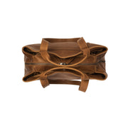 Cognac Leather Shoulder Bag Gail, detail view 4