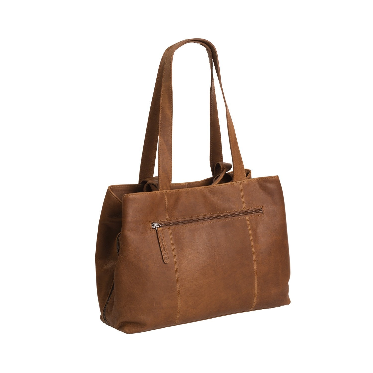 Cognac Leather Shoulder Bag Gail, detail view 5
