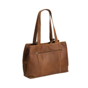 Cognac Leather Shoulder Bag Gail, detail view 5