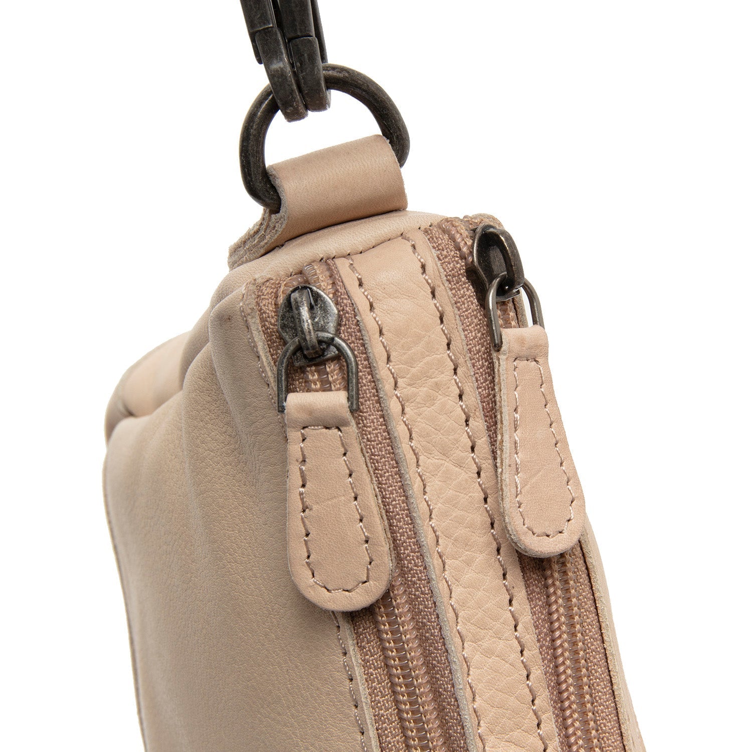 Beige Leather Shoulder Bag Irving, detail view 3
