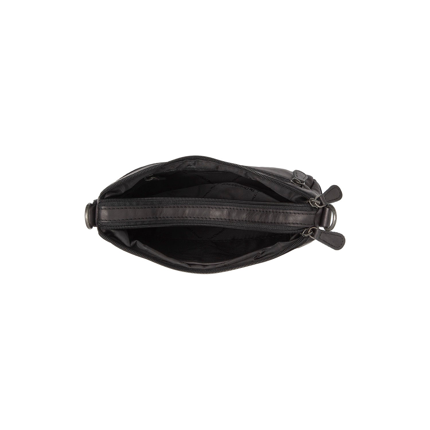 Black Leather Shoulder Bag Irving, detail view 1