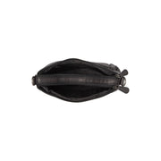 Black Leather Shoulder Bag Irving, detail view 1