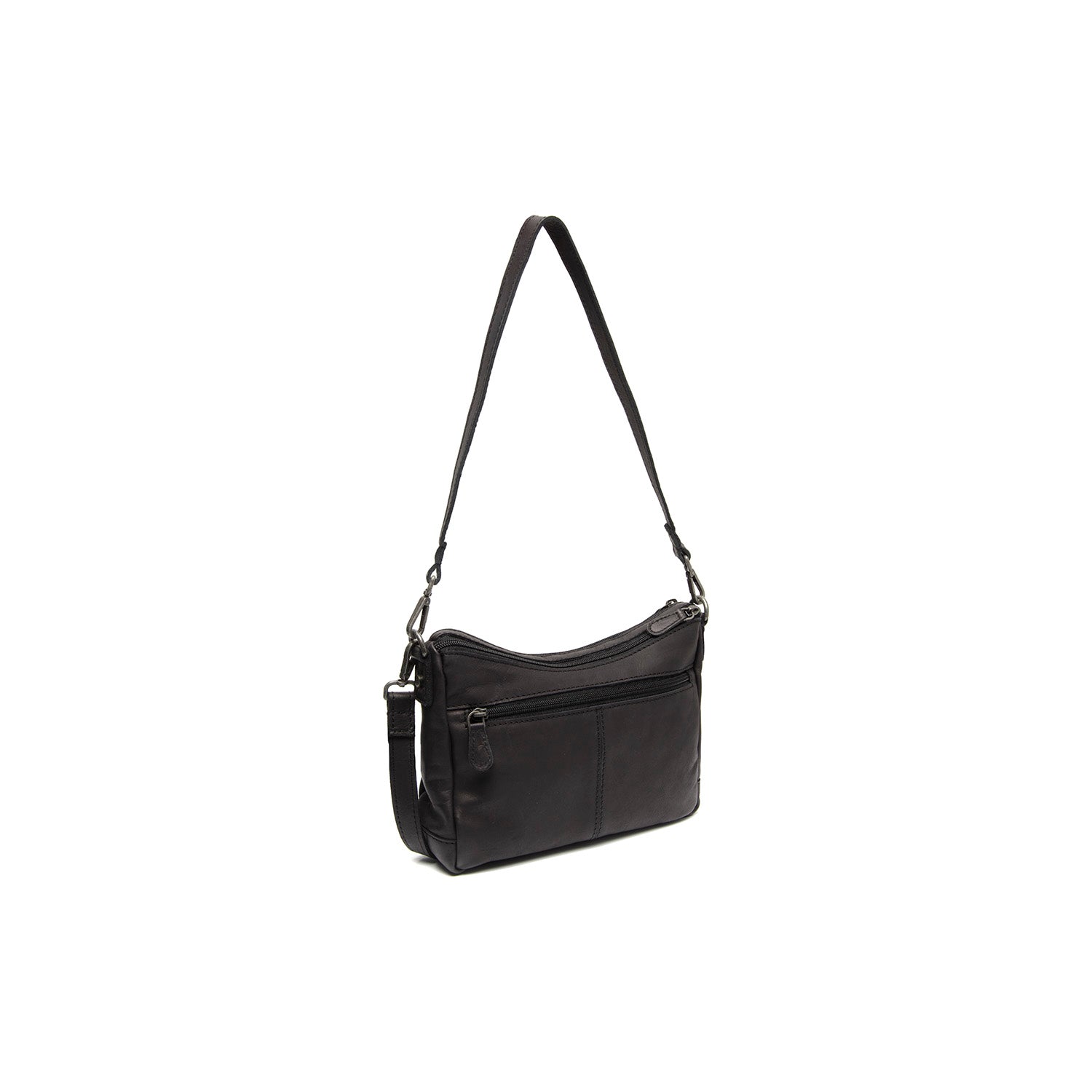 Black Leather Shoulder Bag Irving, detail view 4