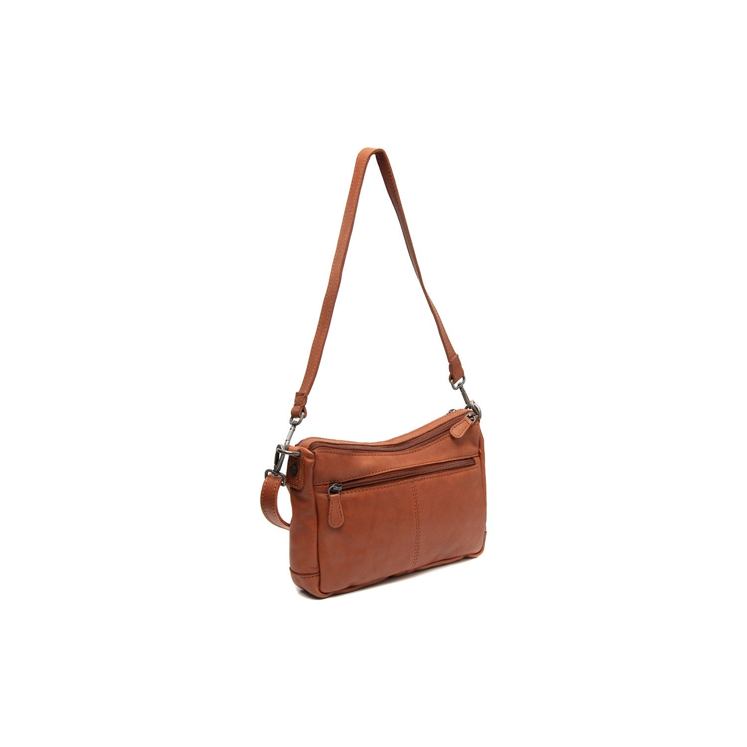 Cognac Leather Shoulder Bag Irving, detail view 4