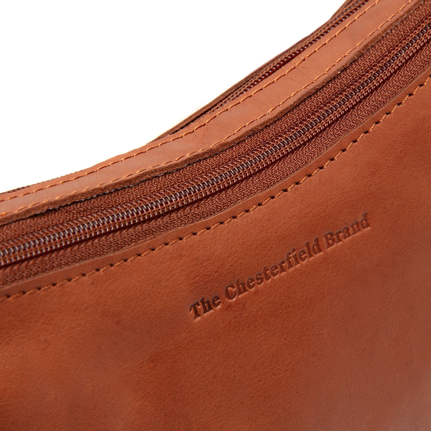 Cognac Leather Shoulder Bag Irving, product view 2