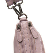 Lavender Lilac Leather Shoulder Bag Irving, detail view 5