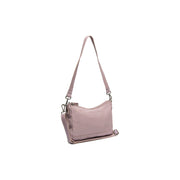 Lavender Lilac Leather Shoulder Bag Irving, front view