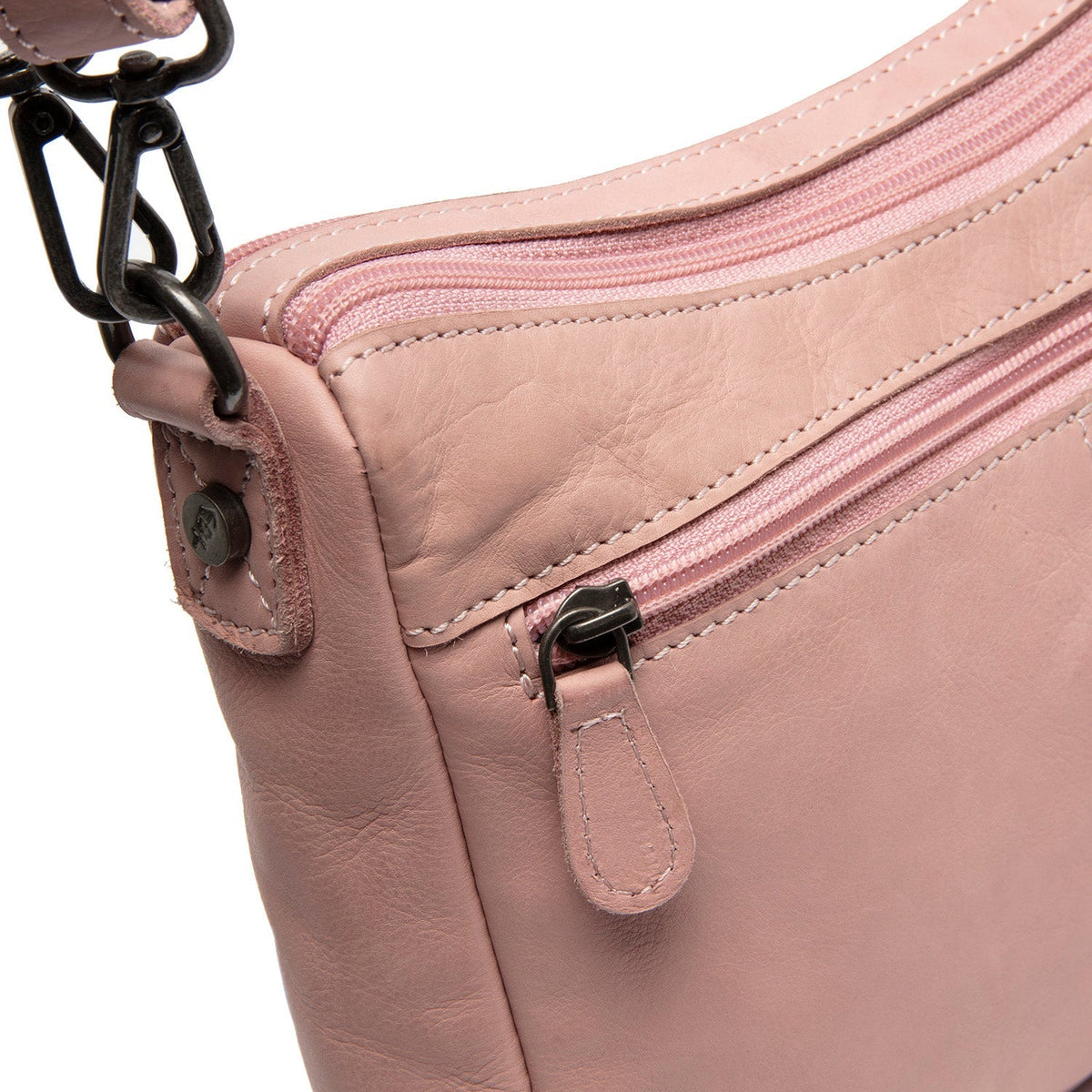 Vintage Rose Leather Shoulder Bag Irving, detail view 5