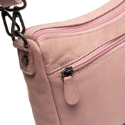 Vintage Rose Leather Shoulder Bag Irving, detail view 5