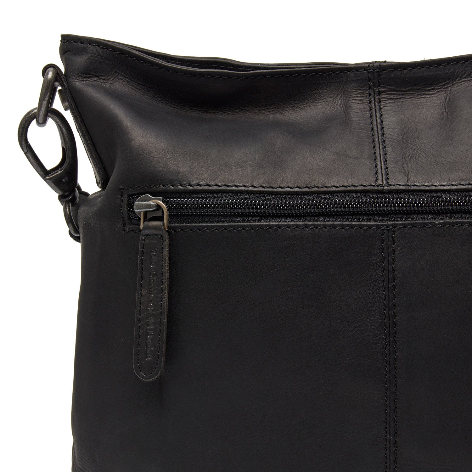 Black Leather Shoulder Bag Jen, detail view 1