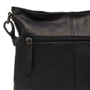 Black Leather Shoulder Bag Jen, detail view 1