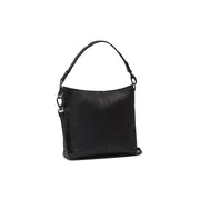 Black Leather Shoulder Bag Jen, front view