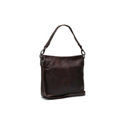 Brown Leather Shoulder Bag Jen, front view