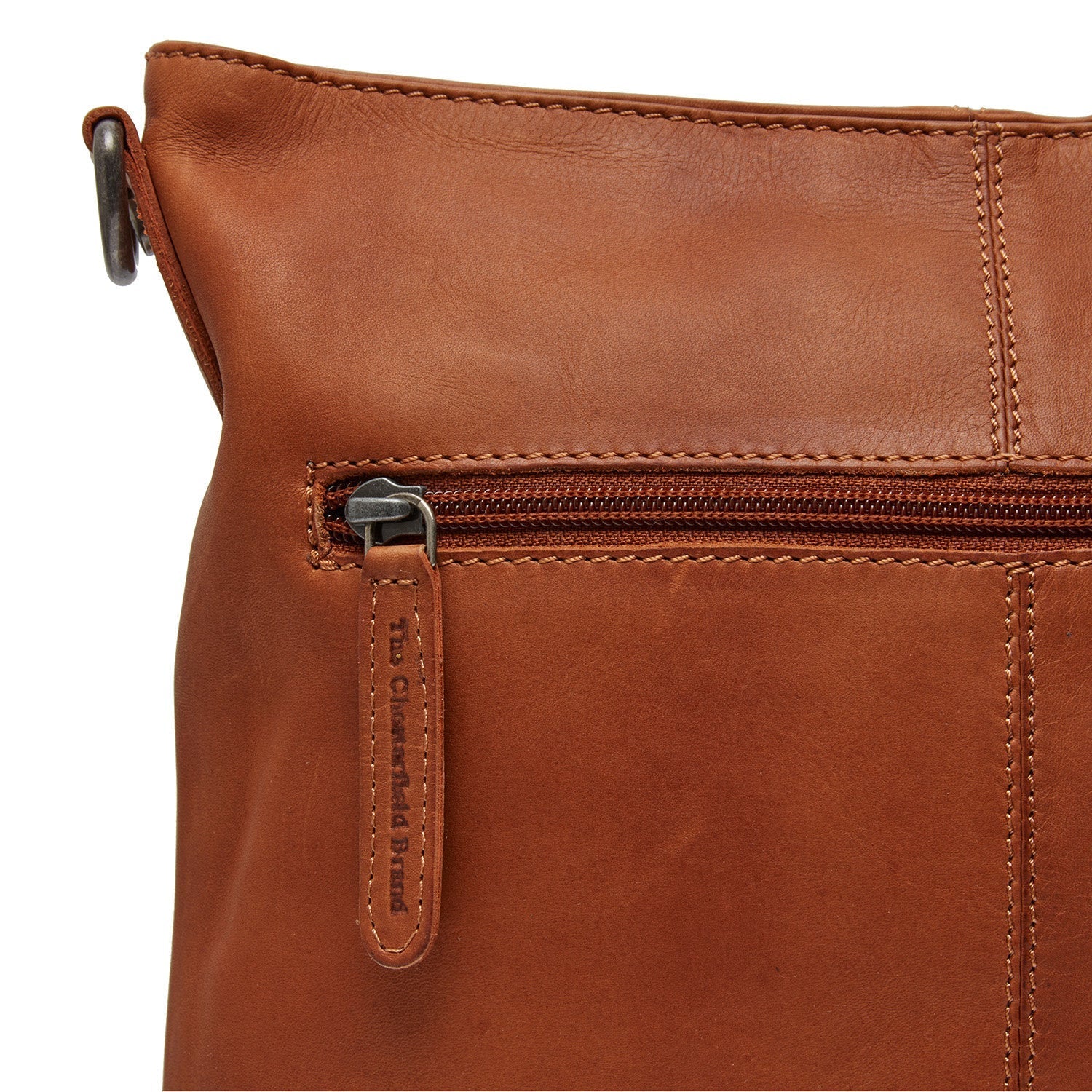 Cognac Leather Shoulder Bag Jen, detail view 4
