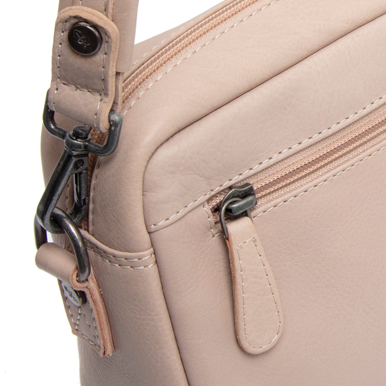 Beige Leather Shoulder Bag Liora, detail view 3