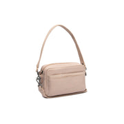 Beige Leather Shoulder Bag Liora, front view