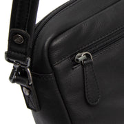 Black Leather Shoulder Bag Liora, detail view 3