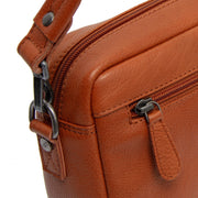Cognac Leather Shoulder Bag Liora, detail view 1