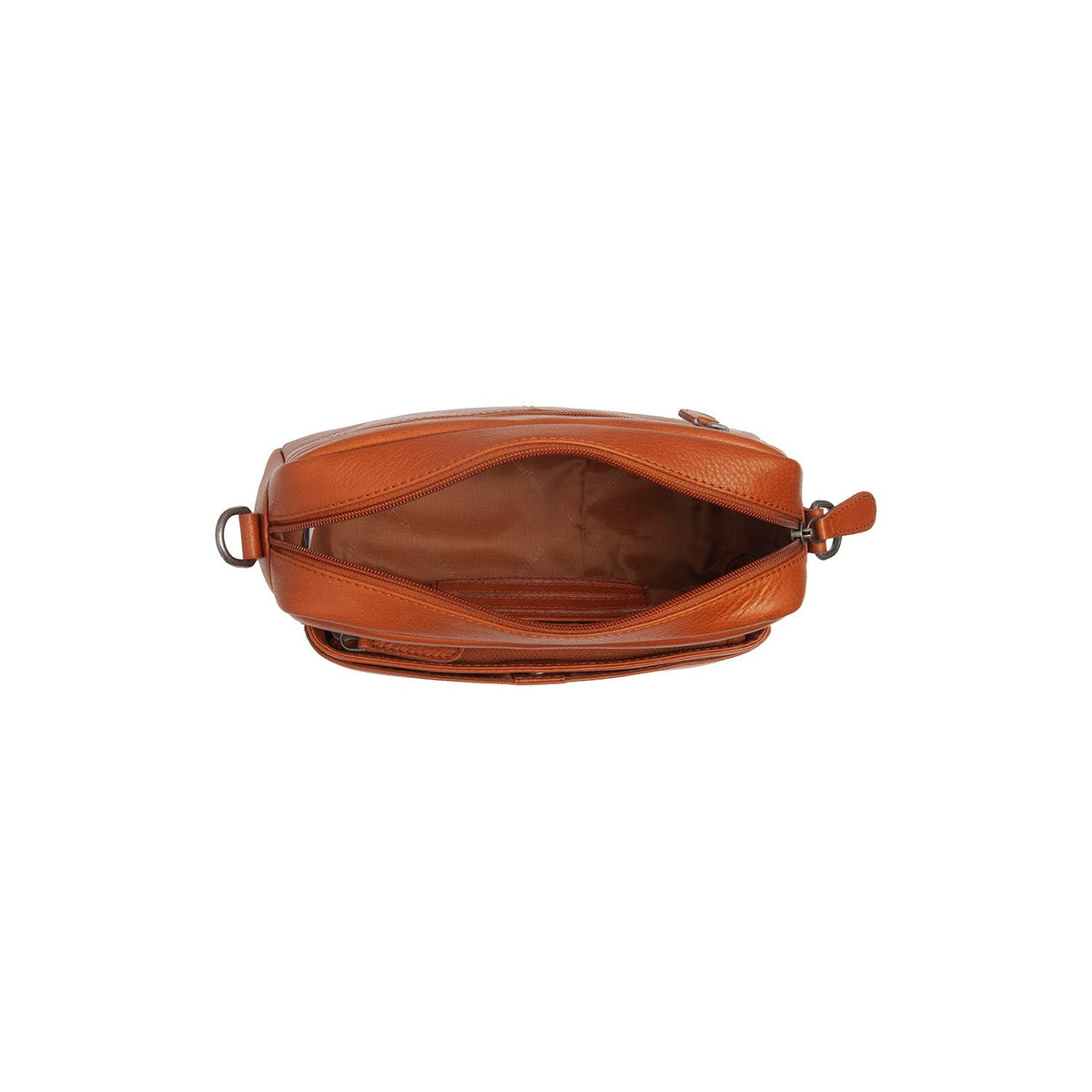 Cognac Leather Shoulder Bag Liora, detail view 5