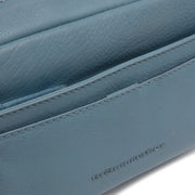 Sky Blue Leather Shoulder Bag Liora, detail view 4